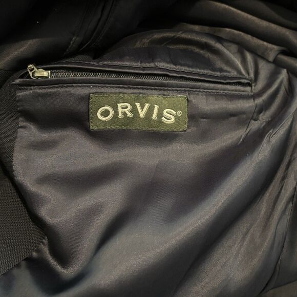 Orvis Blazer Jacket Navy Blue Men’s Size 46 Long Three Button Gold Buttons - Picture 5 of 11